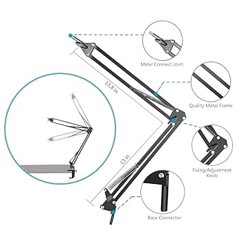 Blue Yeti X BM600X + アーム + ポップフィルター Amazon.com: SUNMON Blue Yeti Microphone Boom Arm Stand with